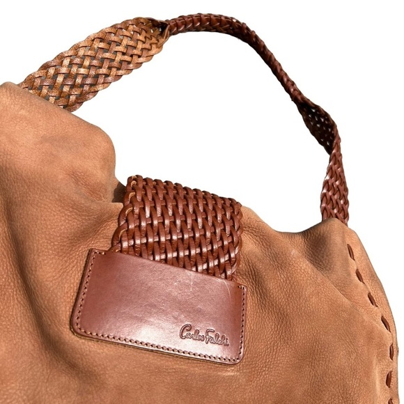 SLOUCHY CARLOS FALCHI LEATHER TOTE - Picture 4 of 6
